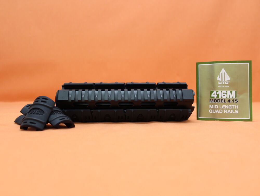 UTG - Leapers AR-15: Handguard/ 4-Rail-System UTG (MNT-T416MA) Drop In Mid Length (M5) Alu Handschutz incl. Covers