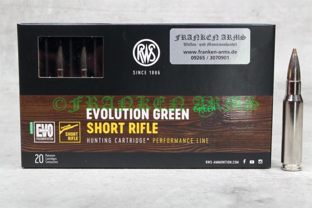 RWS Short Rifle Evo Green .308 Win. 139gr. 9,0g 20 Stück Staffelpreise