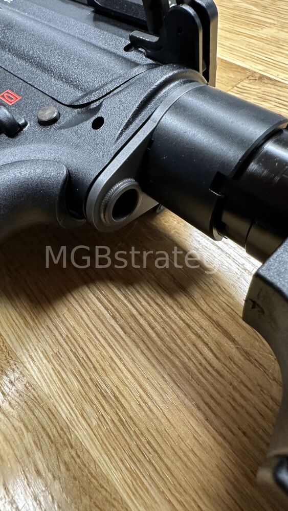 Heckler & Koch MR223 A3 Slim-Line 16,5" Lauf - halbautom. Büchse .223Rem sportlich zugelassen! - Das zivile H&K 416 - mit Original H&K Abzugs- und Schlagstück Pin mit extra Sicherung wie bei G95K + Original H&K QD End-Plate (doppelt neu verstemmt, siehe Foto)